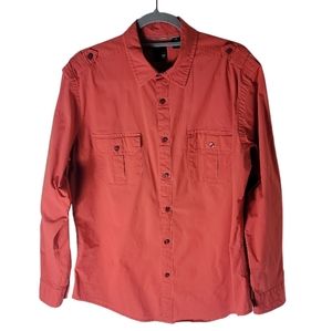 J.F. J. Ferrar modern fit men button down casual shirt size large